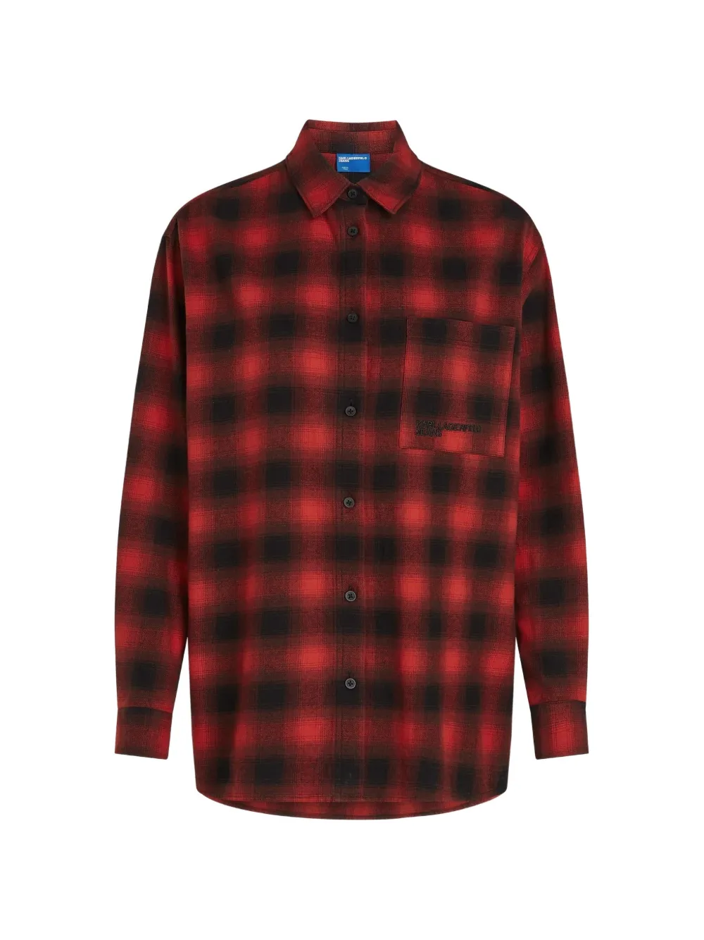 Karl Lagerfeld Jeans Geruit katoenen shirtjack Rood