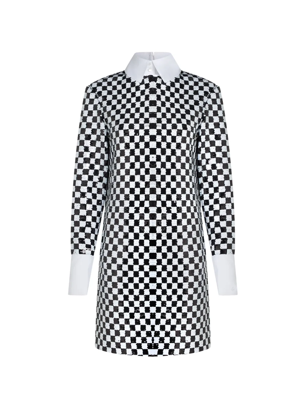 Karl Lagerfeld checkerboard sequin-embellished mini dress - Nero