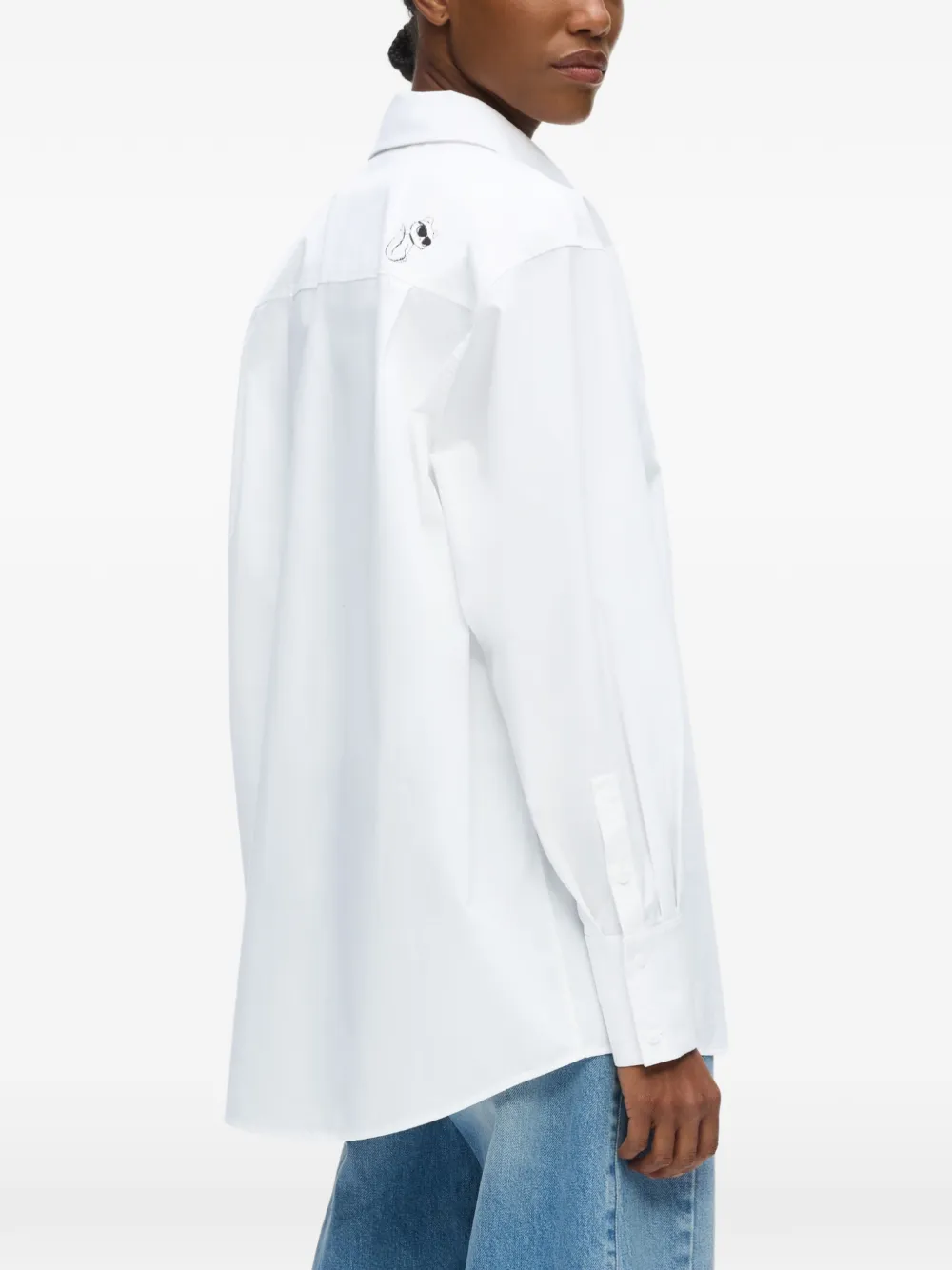 Karl Lagerfeld Ikon Choupette blouse Wit