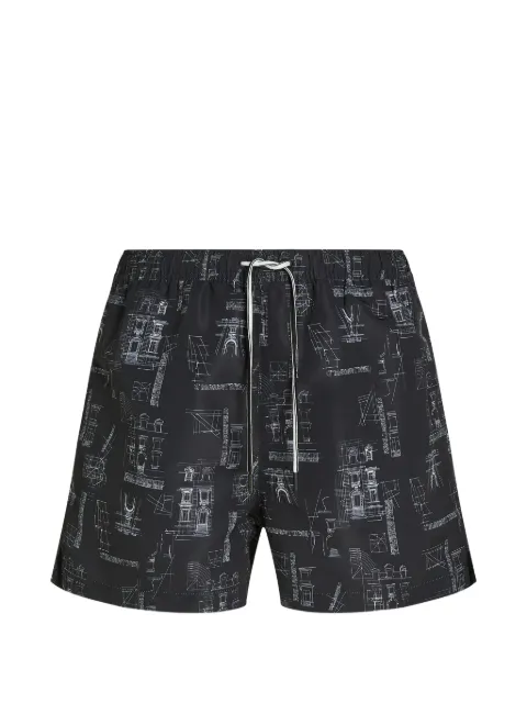 Karl Lagerfeld Rue St-Guillaume sketch swim shorts