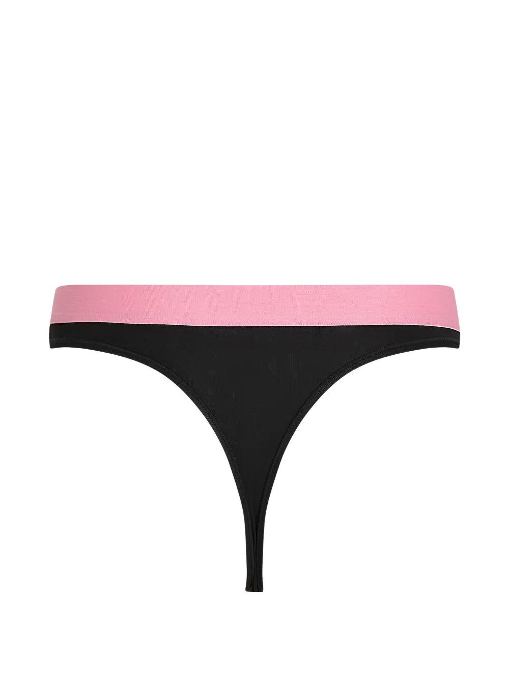 Karl Lagerfeld Zeven Signature katoenen strings met elastische taille Zwart