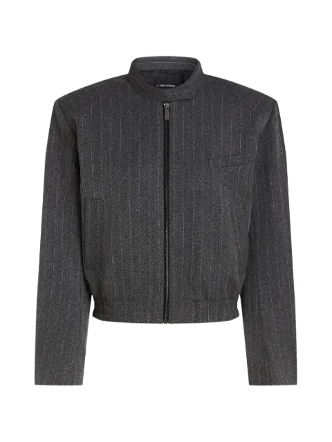 Karl Lagerfeld pinstripe tailored bomber jacket