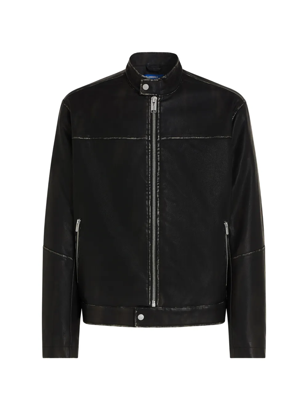 Karl Lagerfeld Jeans Giacca con effetto vissuto - Nero