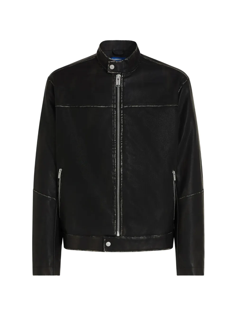 Karl Lagerfeld Jeans Jeansjacke im Distressed-Look - Schwarz