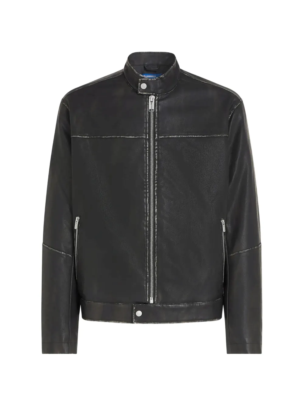 Karl Lagerfeld Jeans Giacca con effetto vissuto - Nero