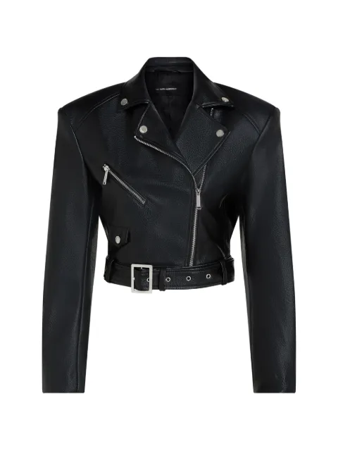 Karl Lagerfeld belted biker jacket
