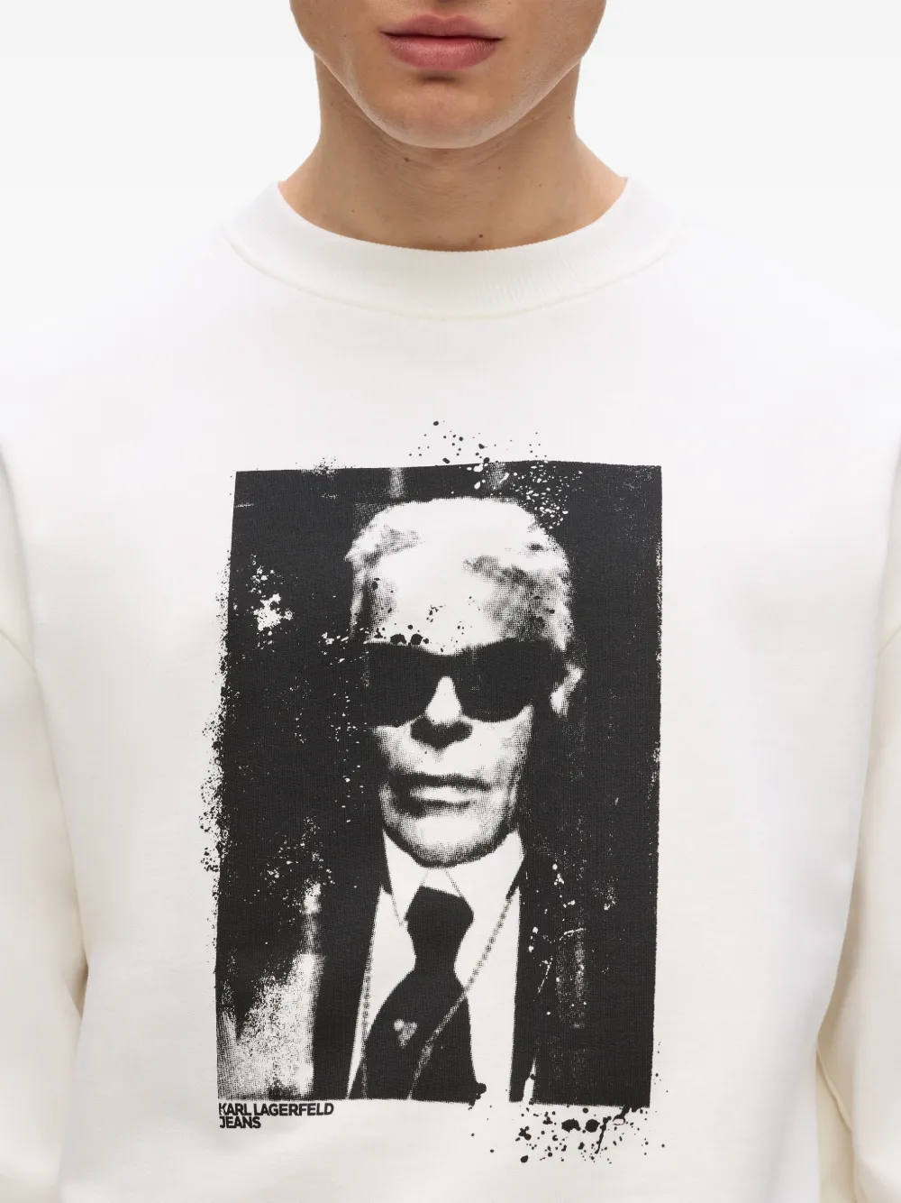 Karl Lagerfeld Jeans Sweater met print Beige