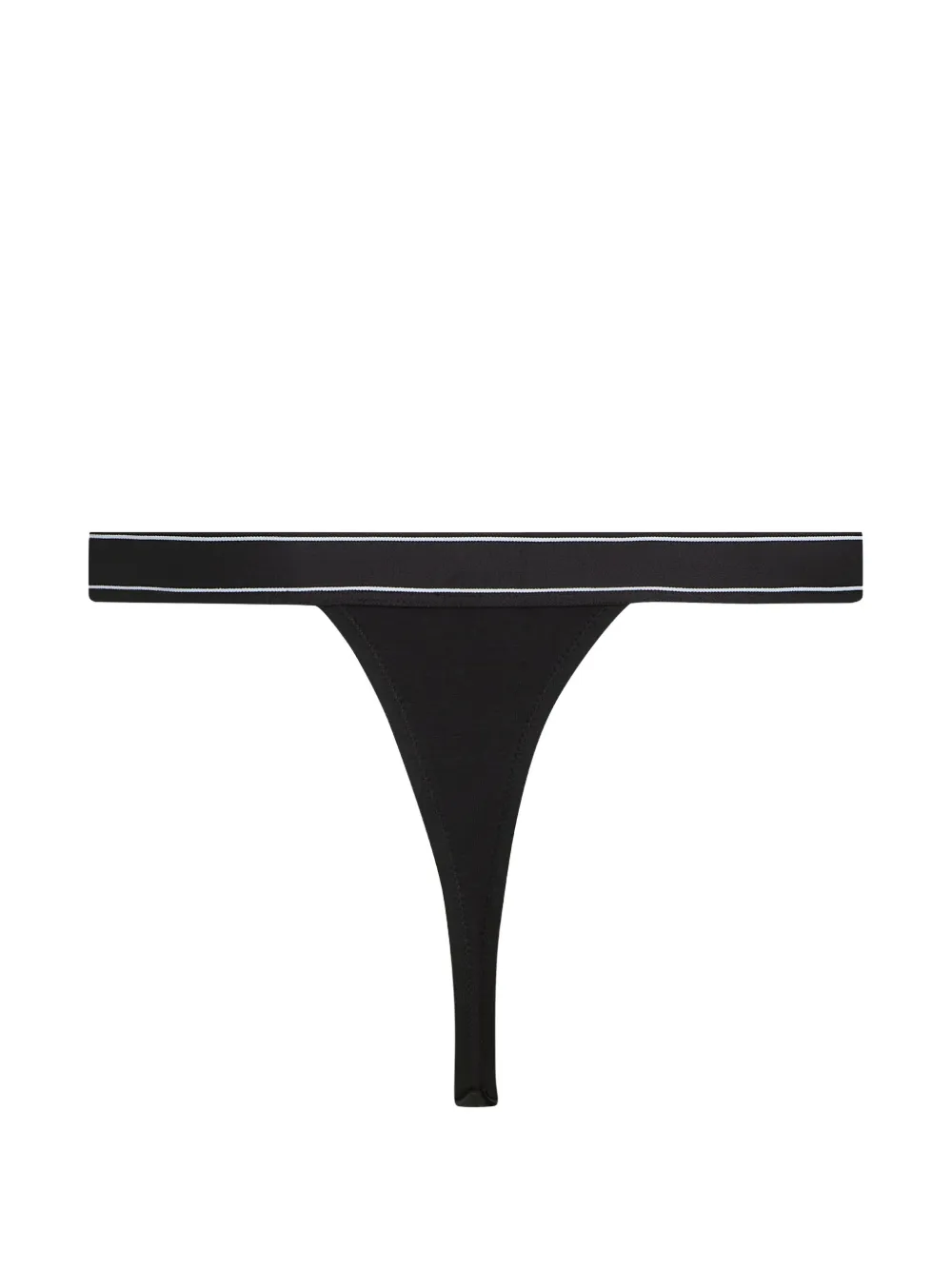 Karl Lagerfeld Hotel Karl gestreepte katoenen string Zwart