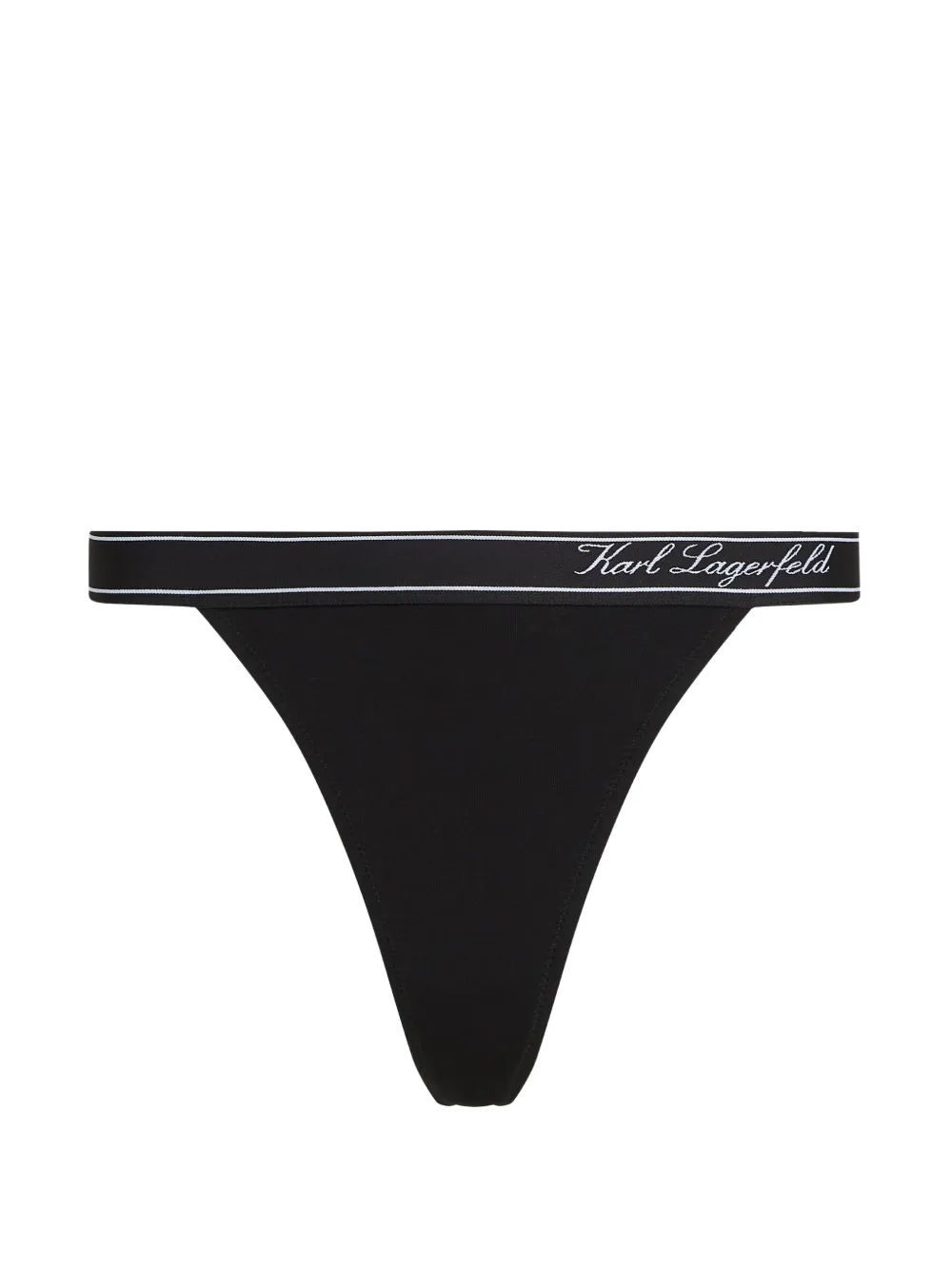 Karl Lagerfeld Hotel Karl stripe cotton thong - Nero