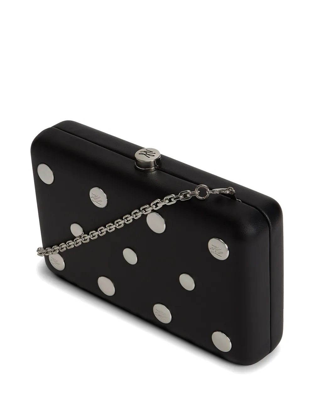 Karl Lagerfeld K Soiree clutch verfraaid met studs Zwart