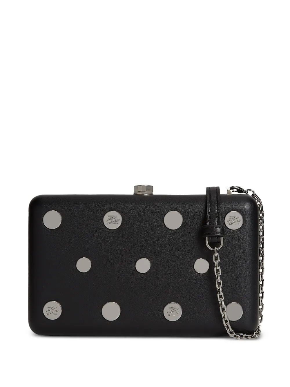 Karl Lagerfeld K/Soiree stud-embellished clutch - Nero