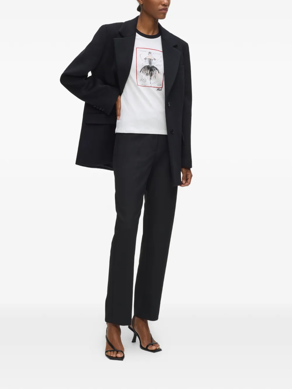 Karl Lagerfeld Le Ballet T-shirt Wit