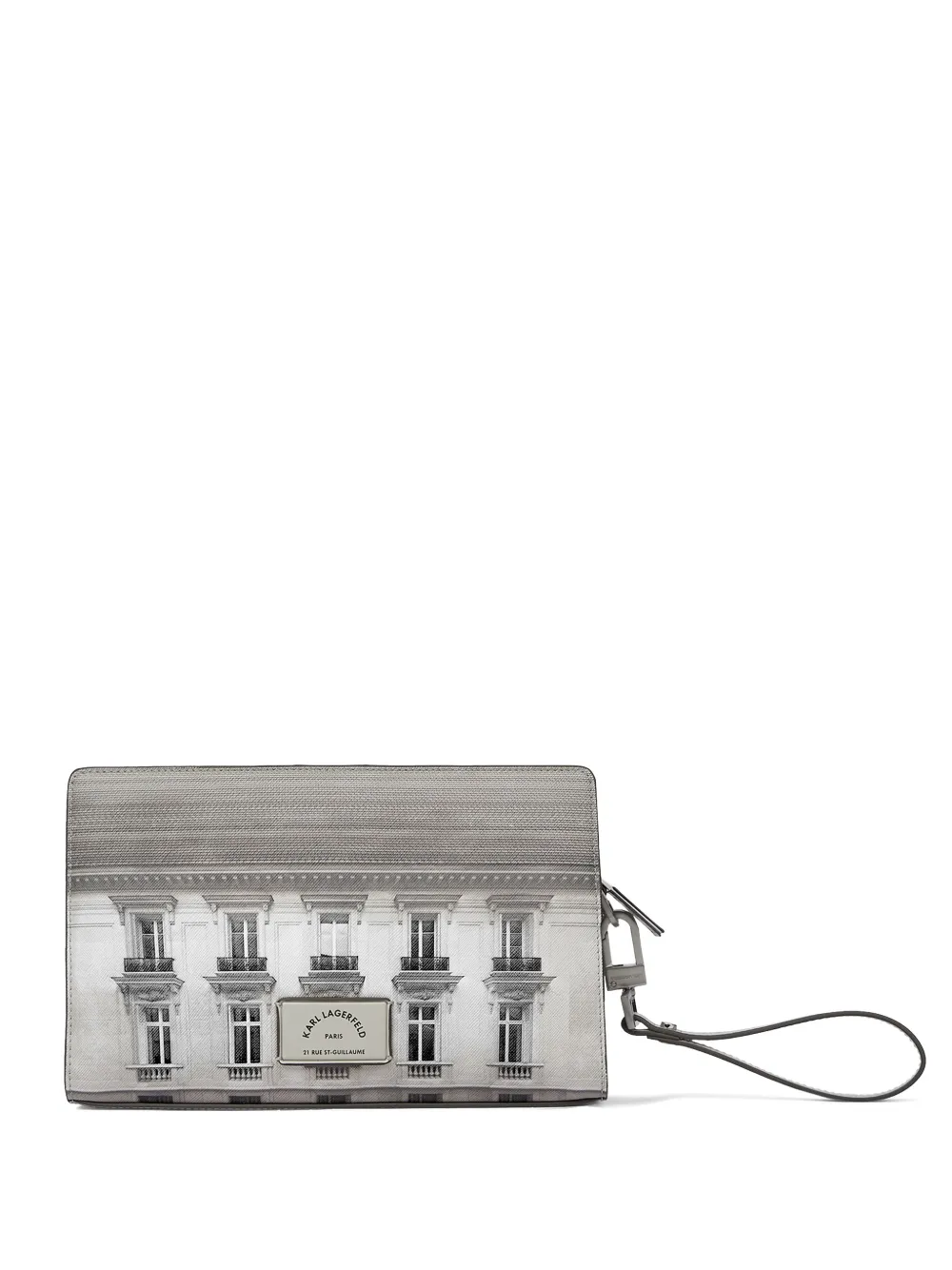Karl Lagerfeld Clutch Rue St-Guillaume Maison in pelle - Grigio