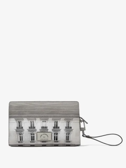 Karl Lagerfeld Rue St-Guillaume Maison leather clutch bag
