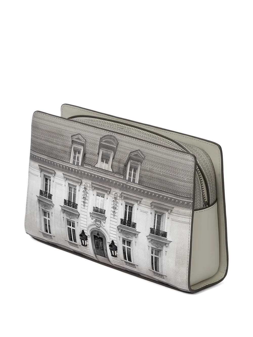 Karl Lagerfeld Rue St-Guillaume Maison leren clutch Grijs