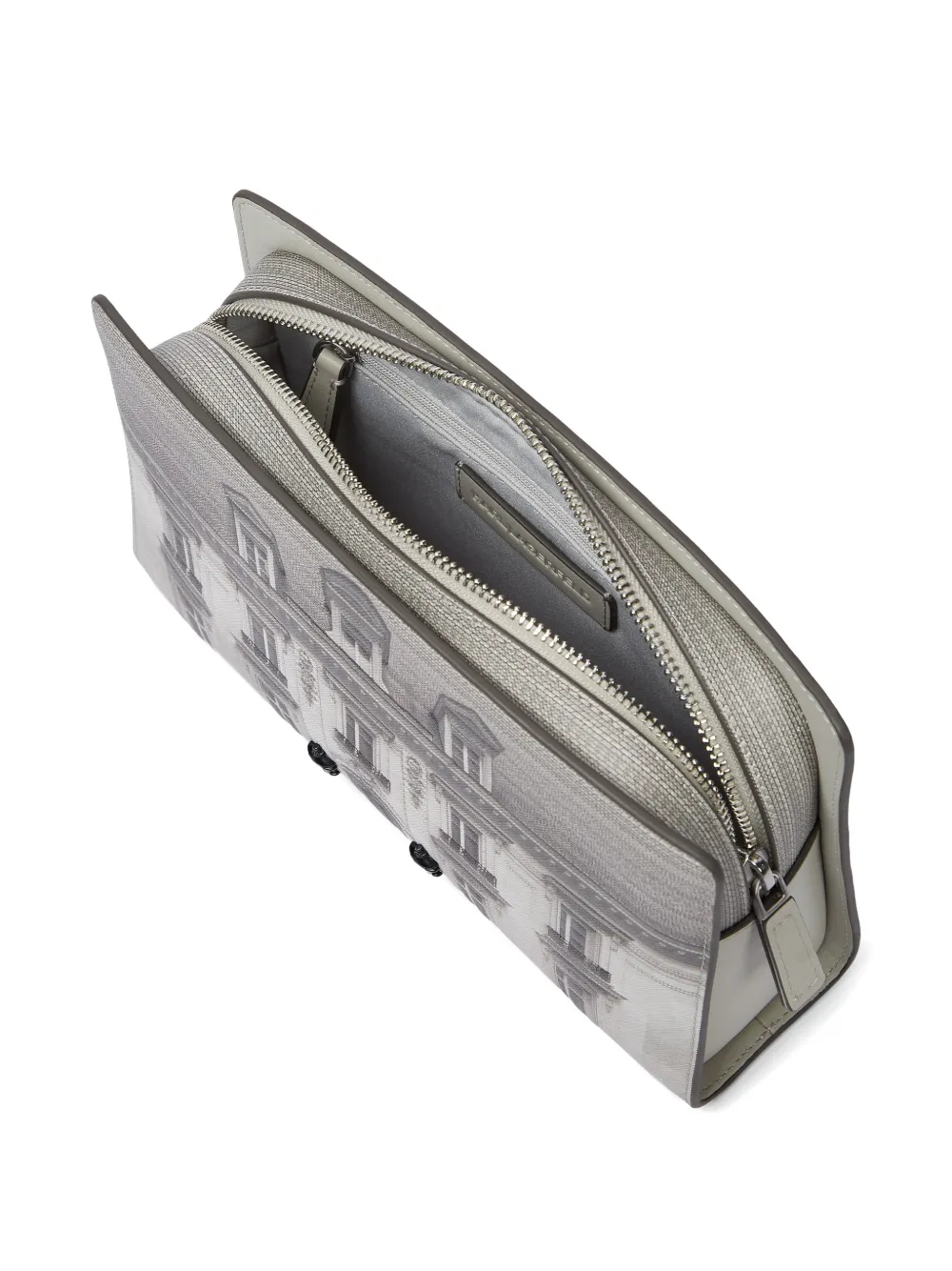 Karl Lagerfeld Rue St-Guillaume Maison leren clutch Grijs