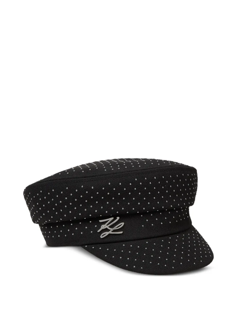 Karl Lagerfeld K/Autograph Schiffermütze mit Nieten - Schwarz