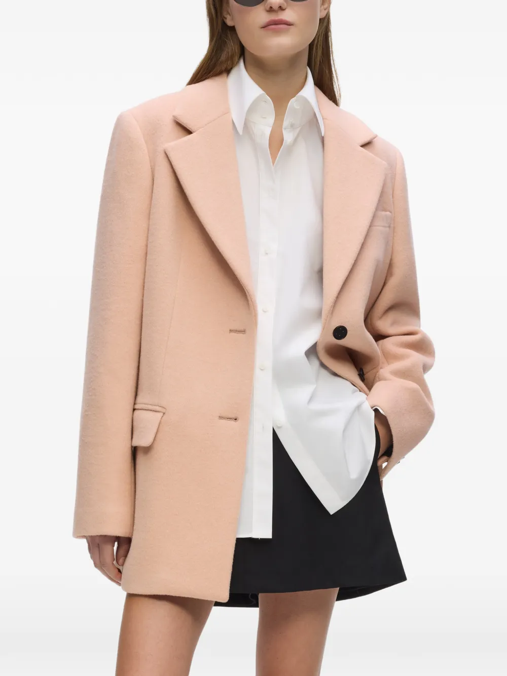 Karl Lagerfeld Mantel met enkele rij knopen Roze