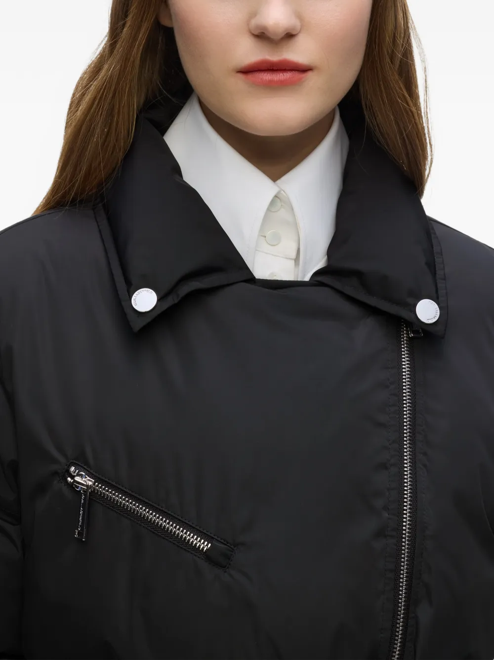Karl Lagerfeld Bikerjack met riem Zwart