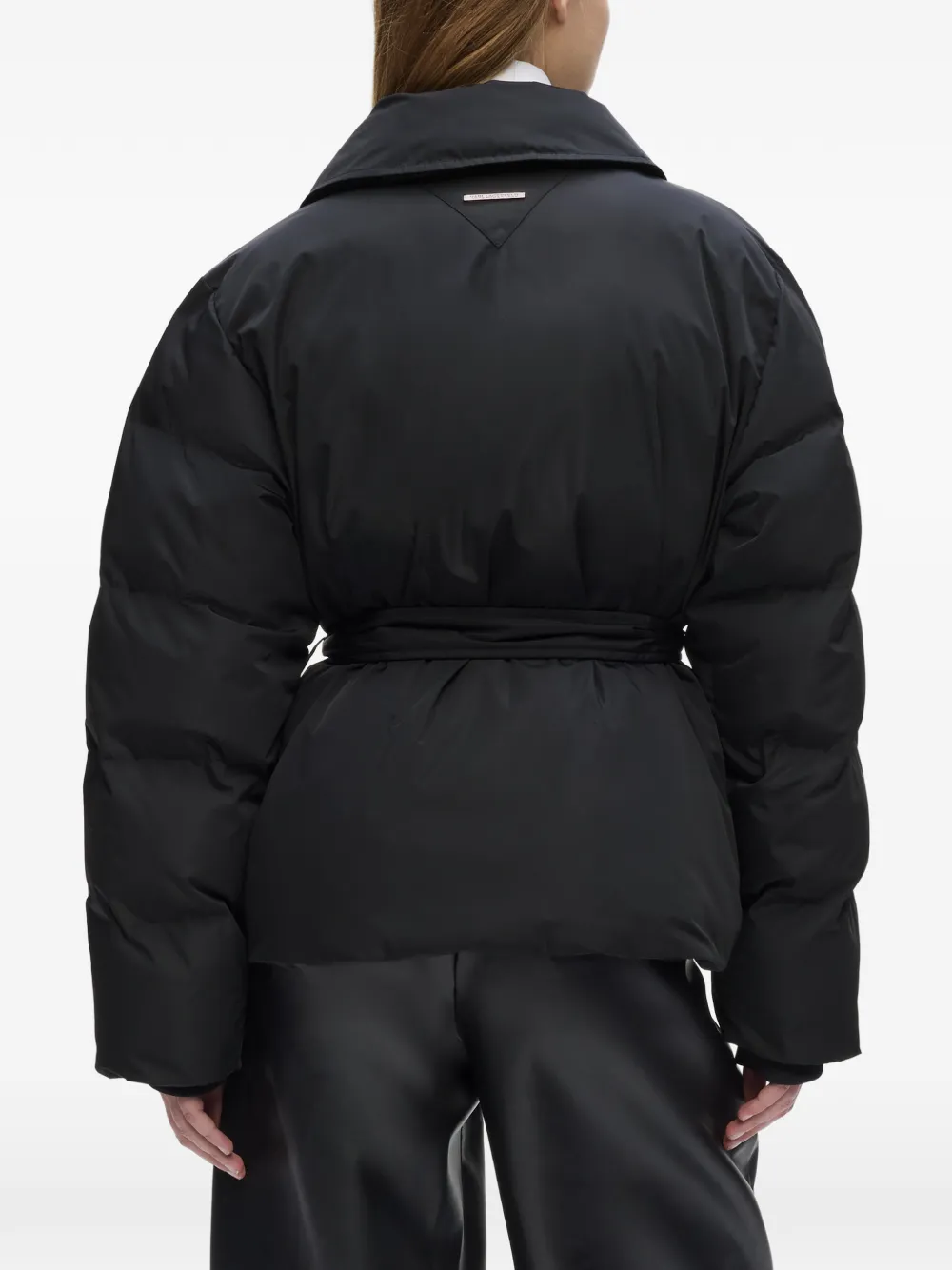 Karl Lagerfeld Bikerjack met riem Zwart