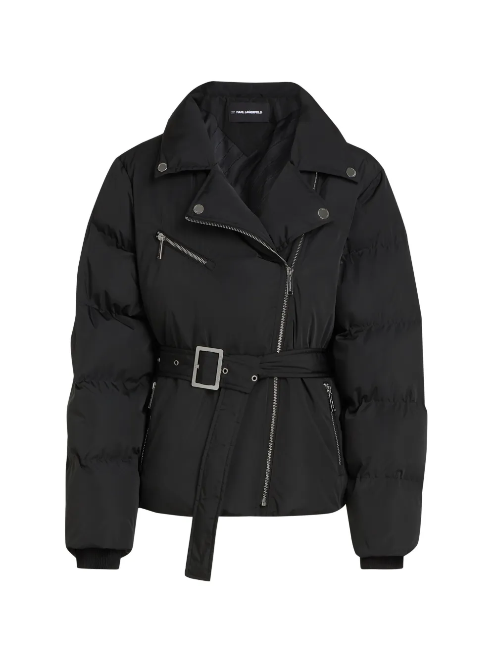 Karl Lagerfeld Bikerjacke mit Gürtel - Schwarz