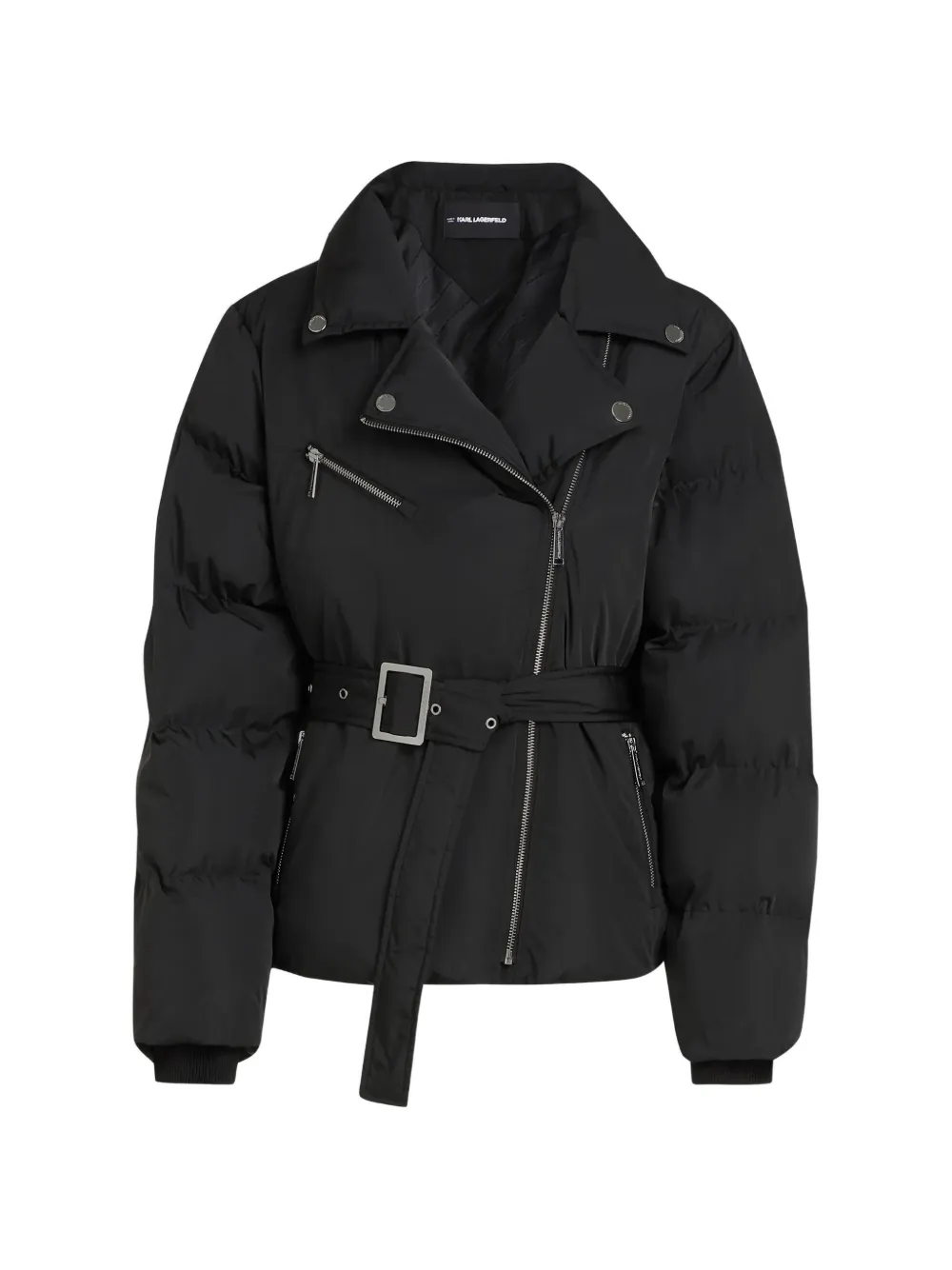 Karl Lagerfeld Bikerjacke mit Gürtel - Schwarz