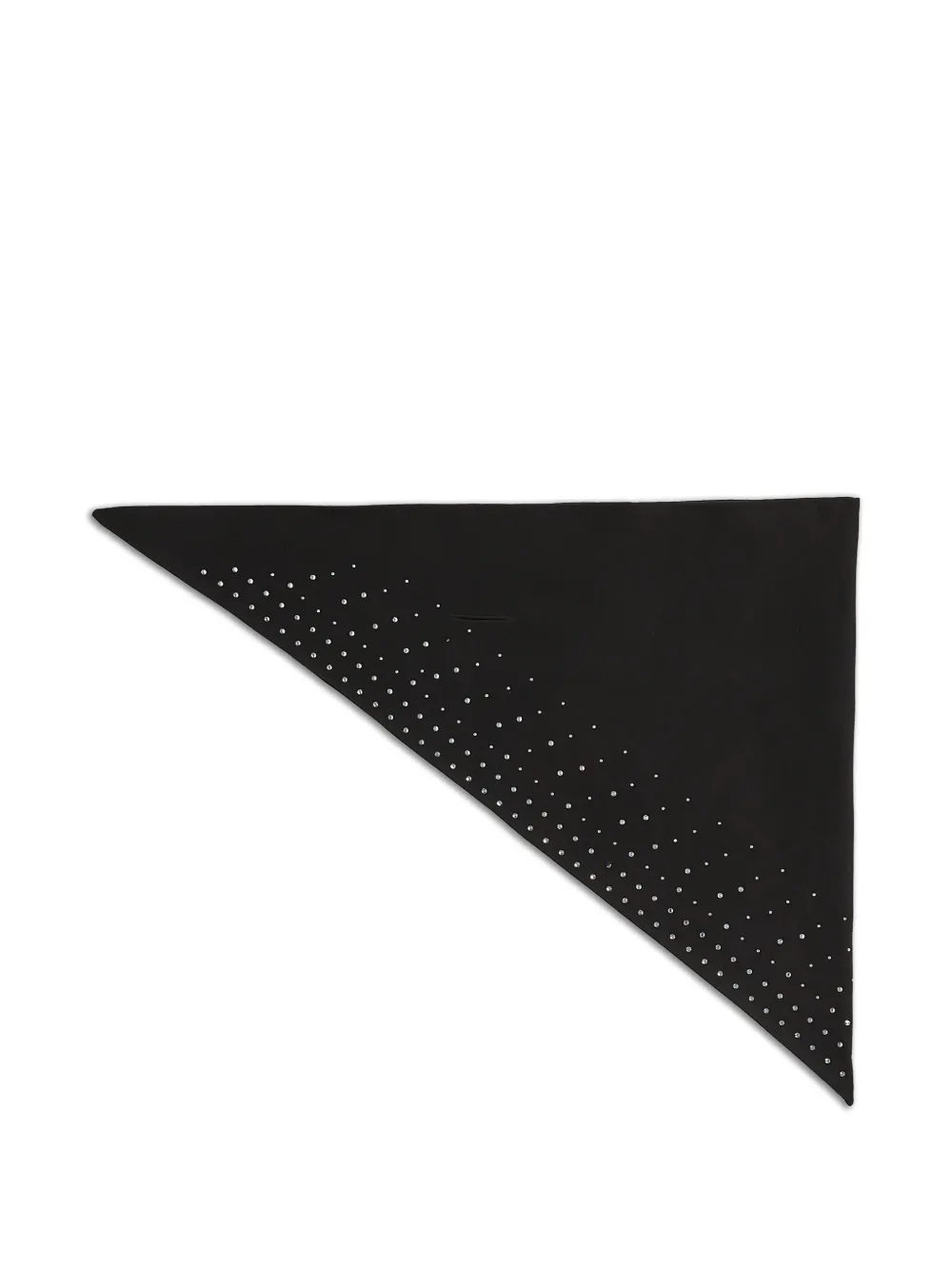 Karl Lagerfeld autograph rhinestone triangle scarf - Schwarz