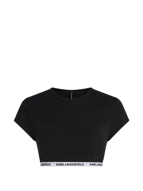 Karl Lagerfeld logo band crop top