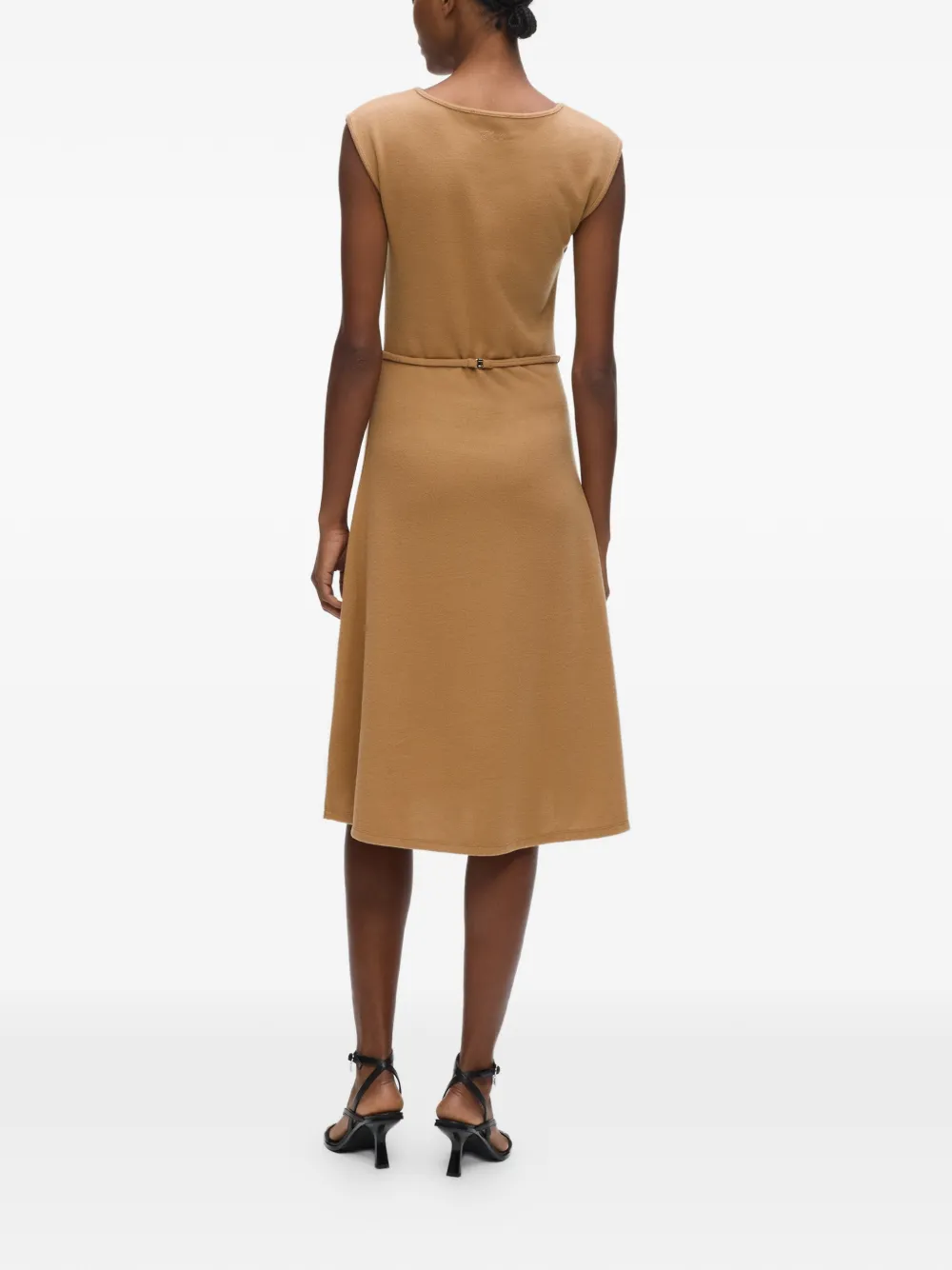 Karl Lagerfeld Jersey jurk met ceintuur Beige