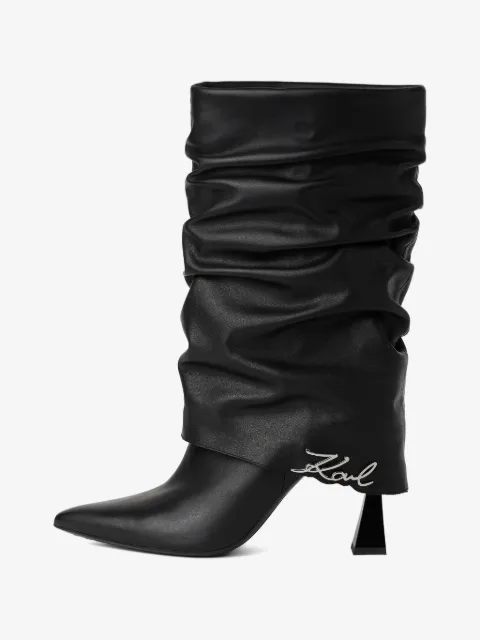 Karl Lagerfeld Debutante midi slouch boots