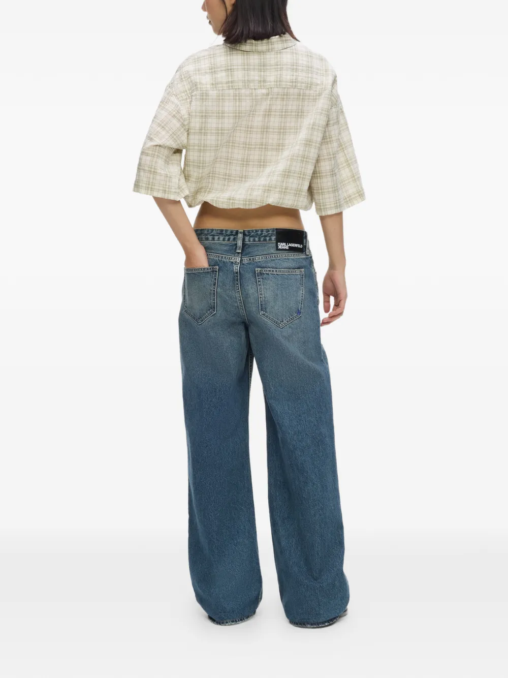 Karl Lagerfeld Jeans Gerafelde jeans Blauw