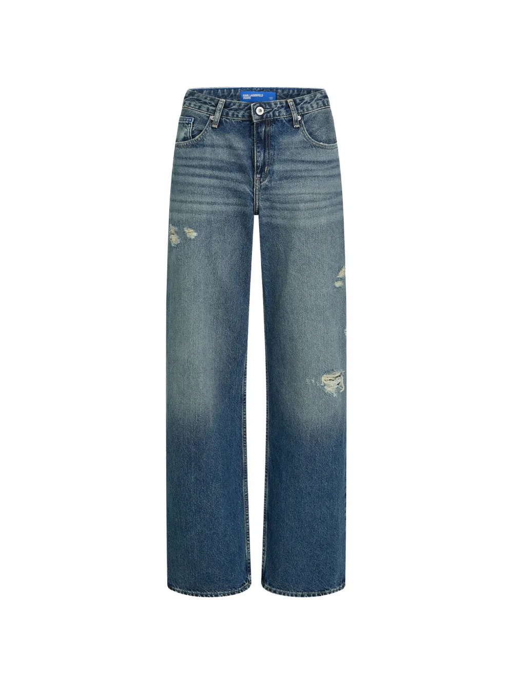 Karl Lagerfeld Jeans distressed-effect jeans - Blu