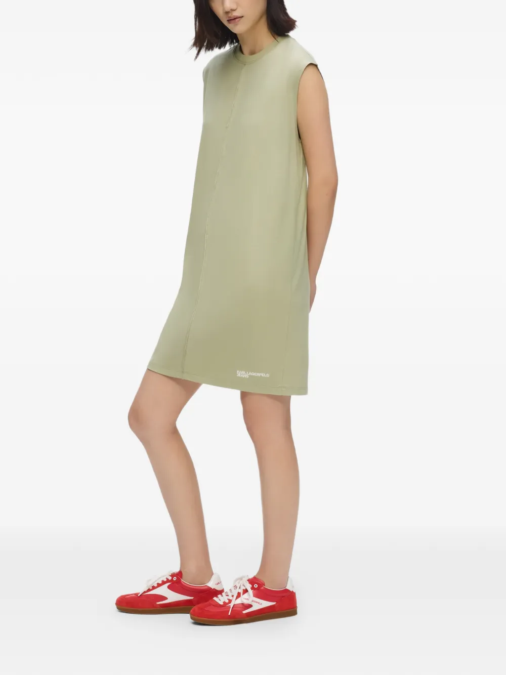 Karl Lagerfeld Jeans Mini-jurk met zoomdetail Groen