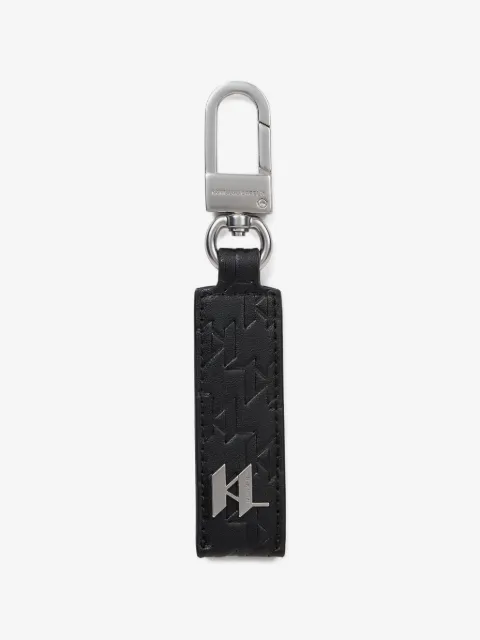 Karl Lagerfeld porte-clés à plaque logo et monogramme embossé