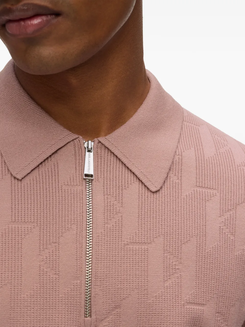 Karl Lagerfeld Poloshirt met monogram Roze