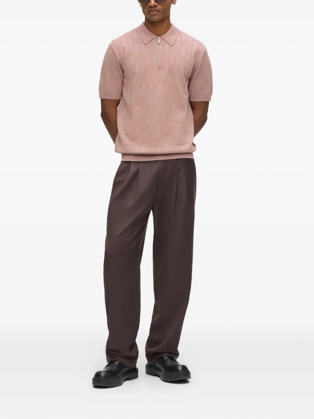 Karl Lagerfeld Poloshirt met monogram Roze
