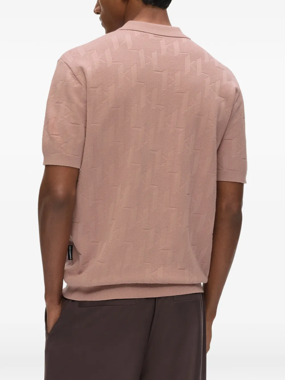 Karl Lagerfeld Poloshirt met monogram Roze