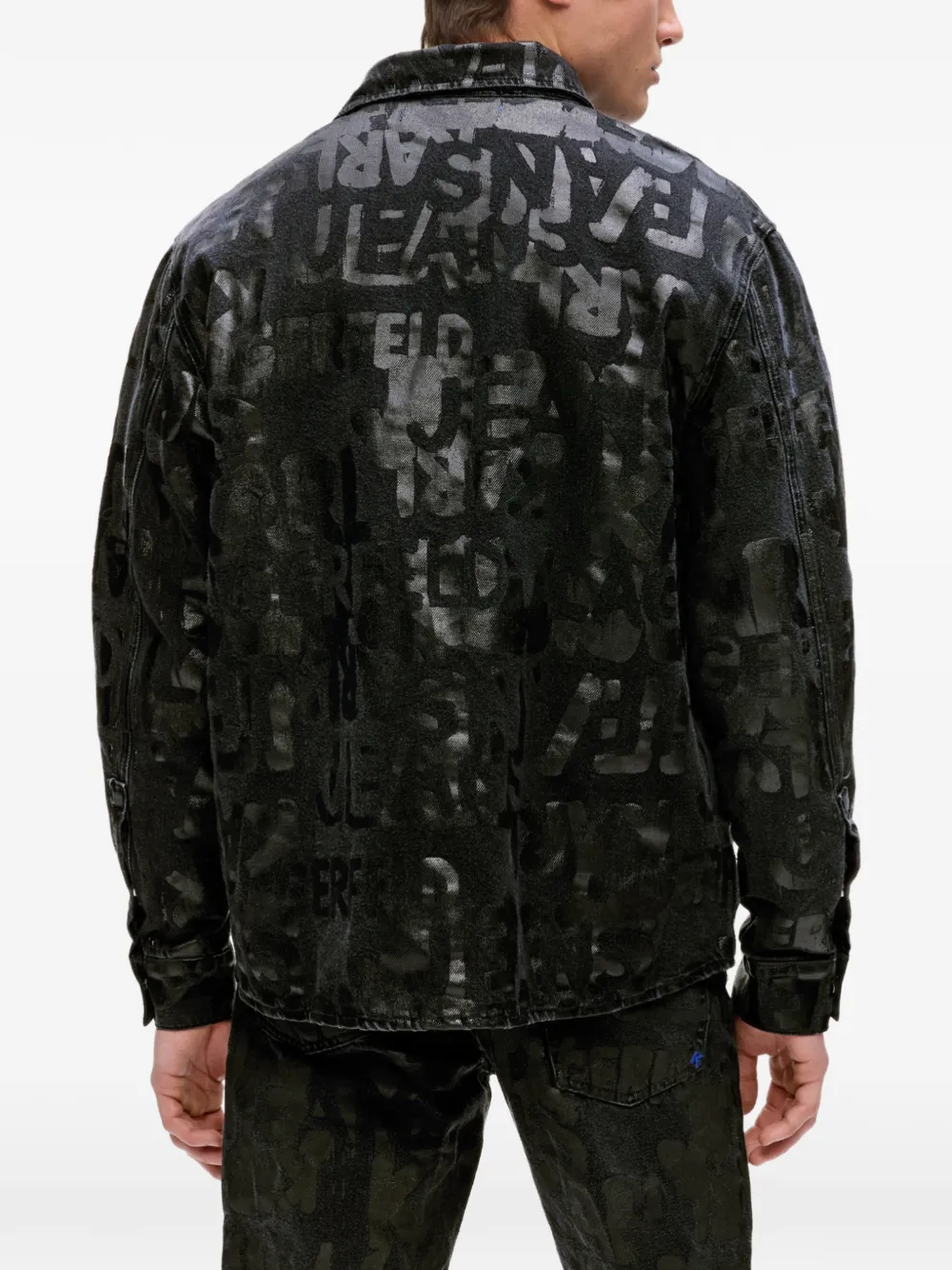 Karl Lagerfeld Jeans Overhemd met logoprint Zwart