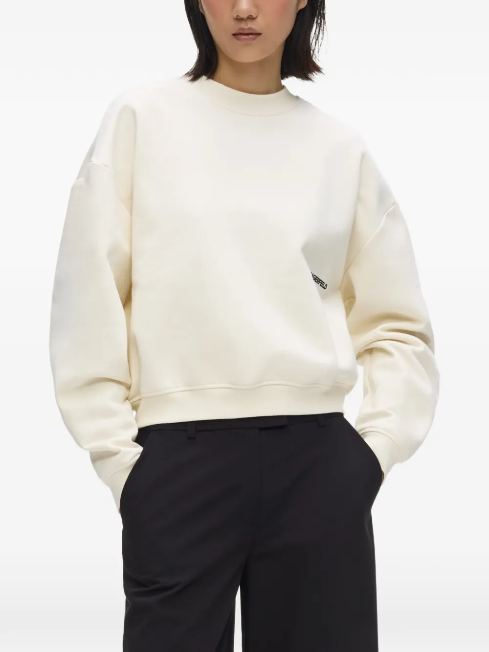 Karl Lagerfeld Jeans Karlism boxy hoodie Beige