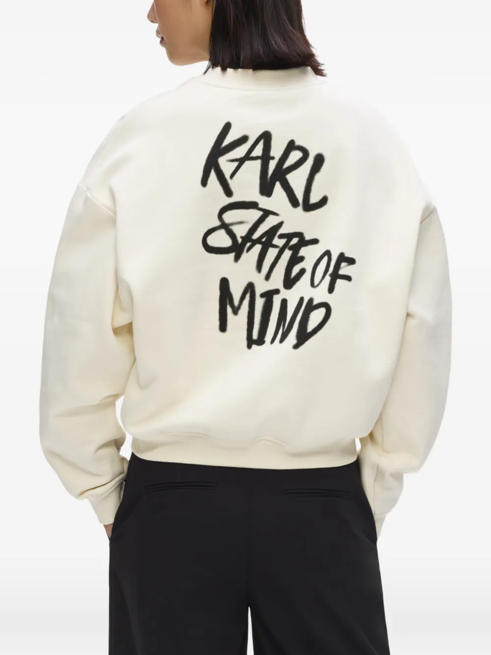 Karl Lagerfeld Jeans Karlism boxy hoodie Beige