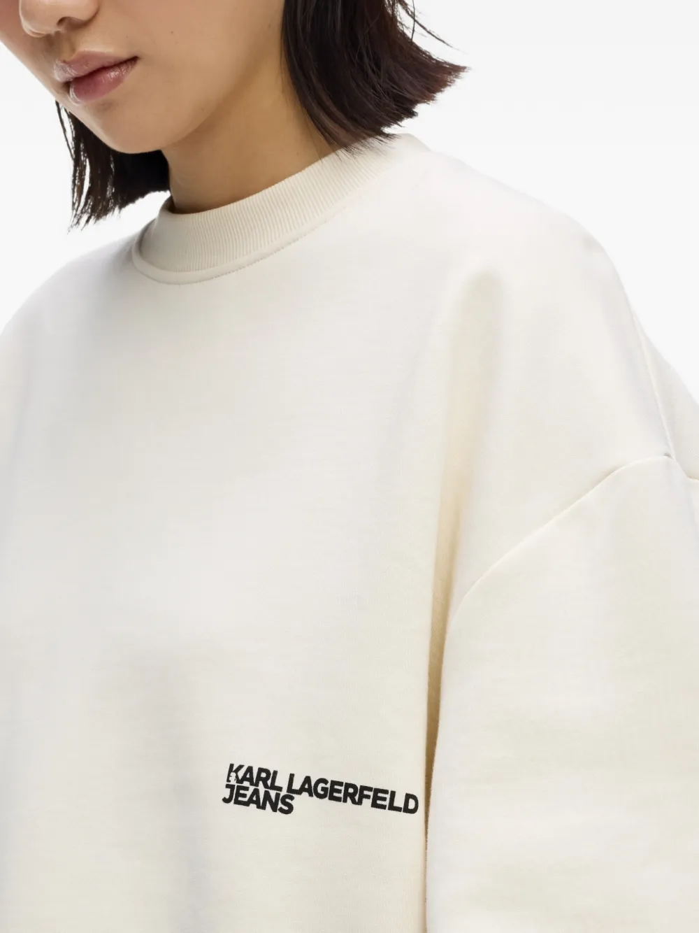 Karl Lagerfeld Jeans Karlism boxy hoodie Beige