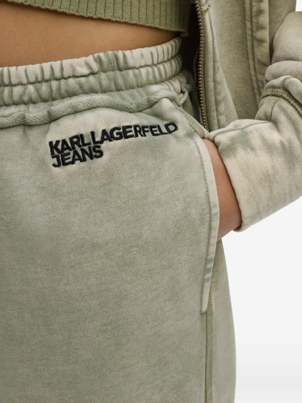 Karl Lagerfeld Jeans Trainingsbroek met patch Groen