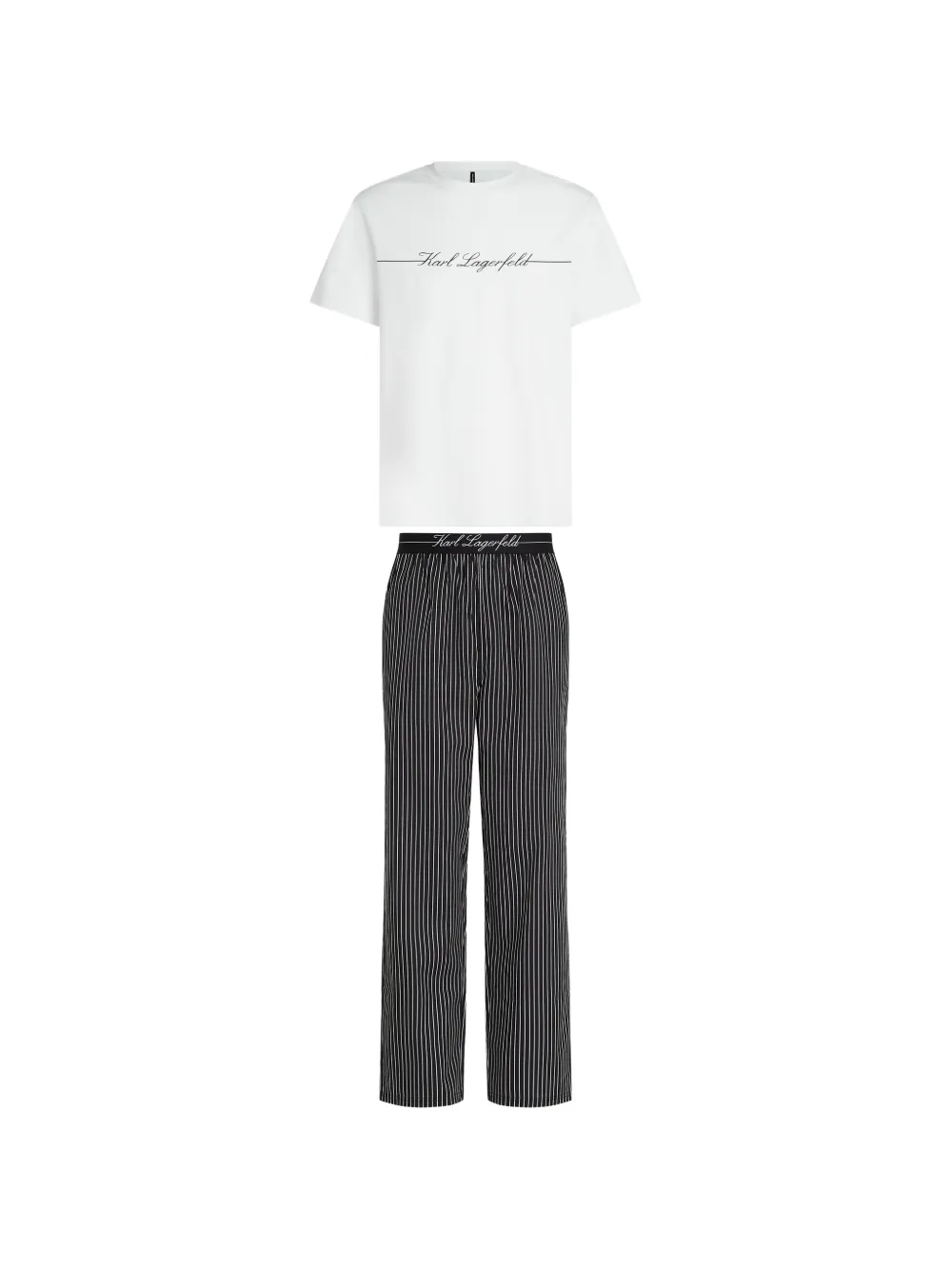 Karl Lagerfeld Hotel Karl striped pajama set - Weiß