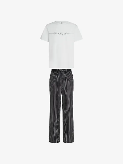 Karl Lagerfeld pinstripe pants pajama set