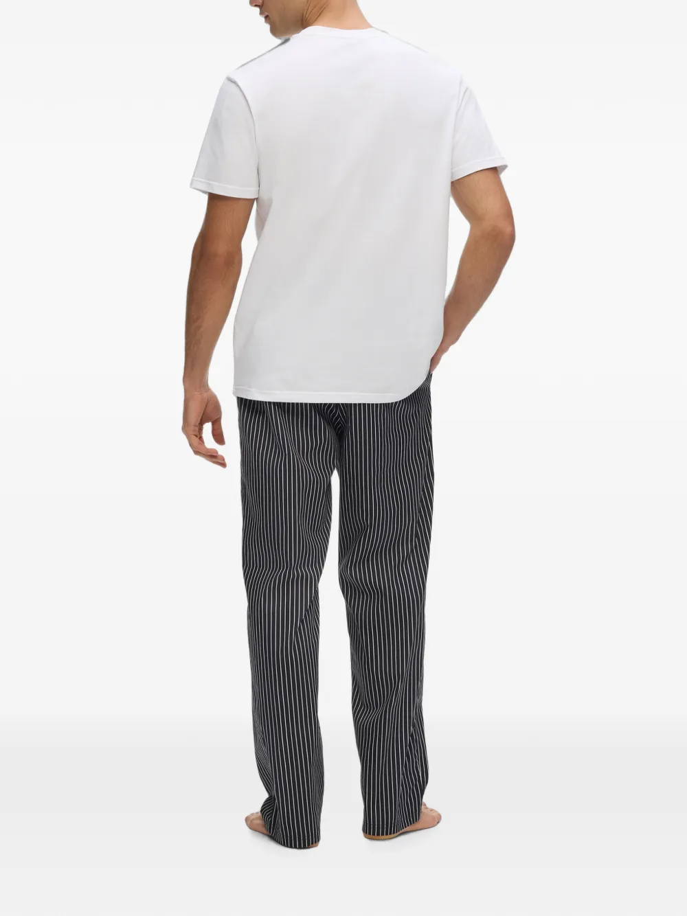 Karl Lagerfeld Hotel Karl gestreepte pyjama Wit