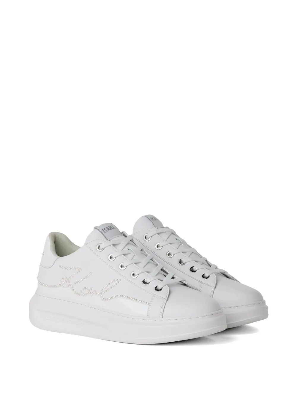 Karl Lagerfeld Kapri Signia sneakers met parel Wit
