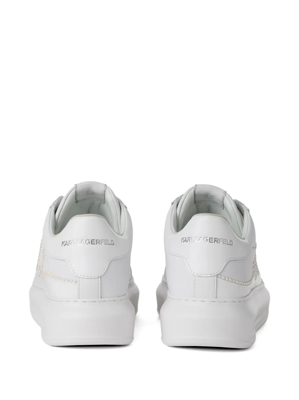 Karl Lagerfeld Kapri Signia sneakers met parel Wit