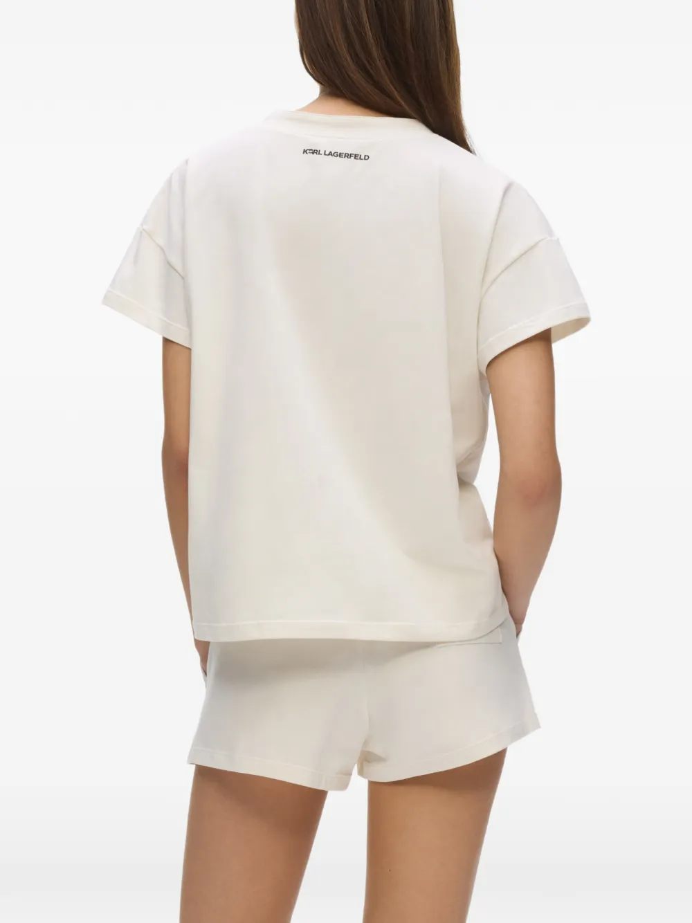Karl Lagerfeld Ikon korte pyjama set Wit