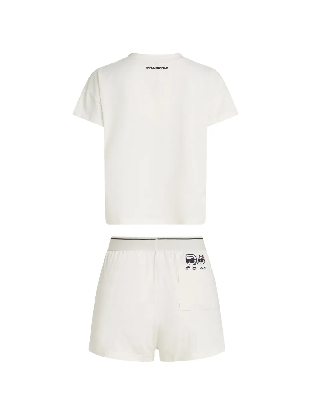 Karl Lagerfeld Ikon korte pyjama set Wit