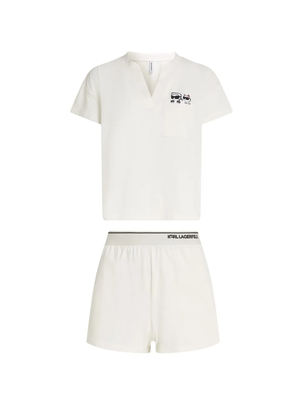 Karl Lagerfeld Ikon cotton pajamas - Nude